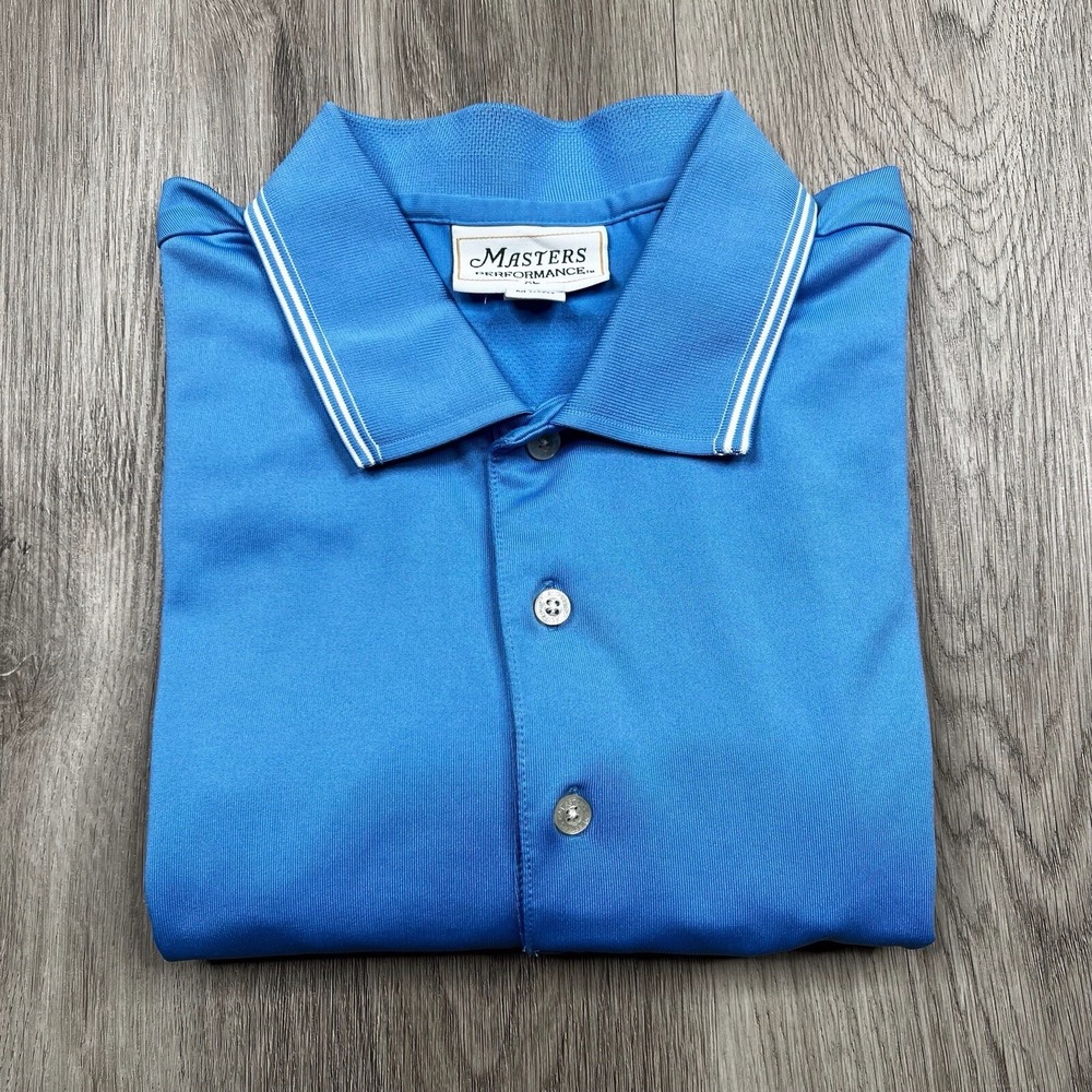 Masters Performance Golf Polo Shirt Mens Size XL Xtra Large Blue